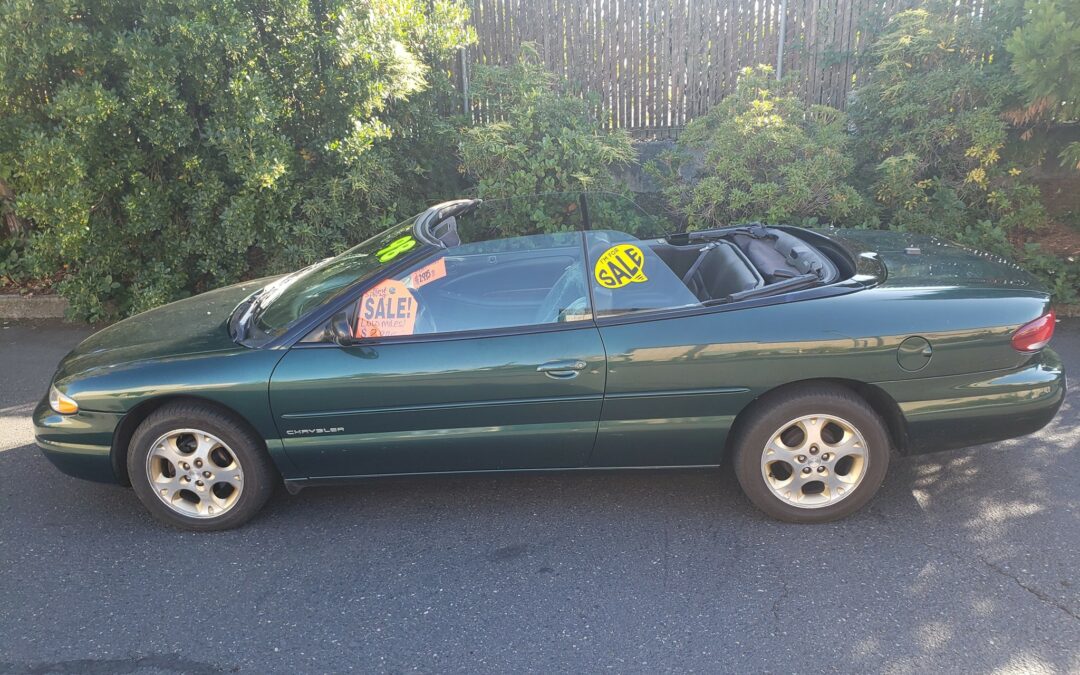 what a beauty 1998 fully loaded and low miles only 106k on this 1998 chrysler sebring convertible top auto brokers 1998 chrysler sebring convertible